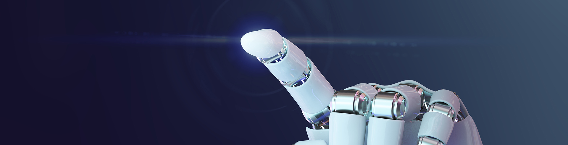 Robot handshake human background, futuristic digital age